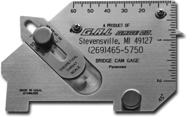 G A L Gage Company Mobile Friendly Weld Measuring Gauges Adjustable Sizes